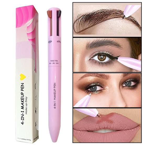 Multi-effect 4 In 1 Eyeliner Eyebrow Pencil Contour Pen Long Lasting Waterproof for girls