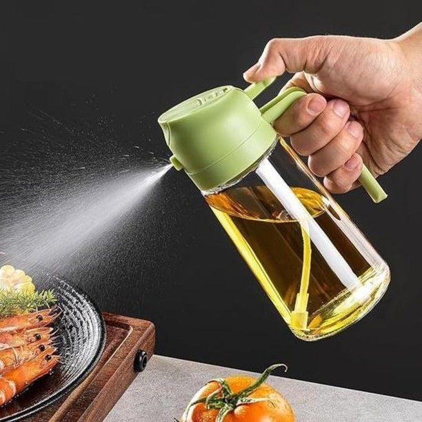 2-in-1 Oil Spray Bottle | Adjustable Mist & Dispenser