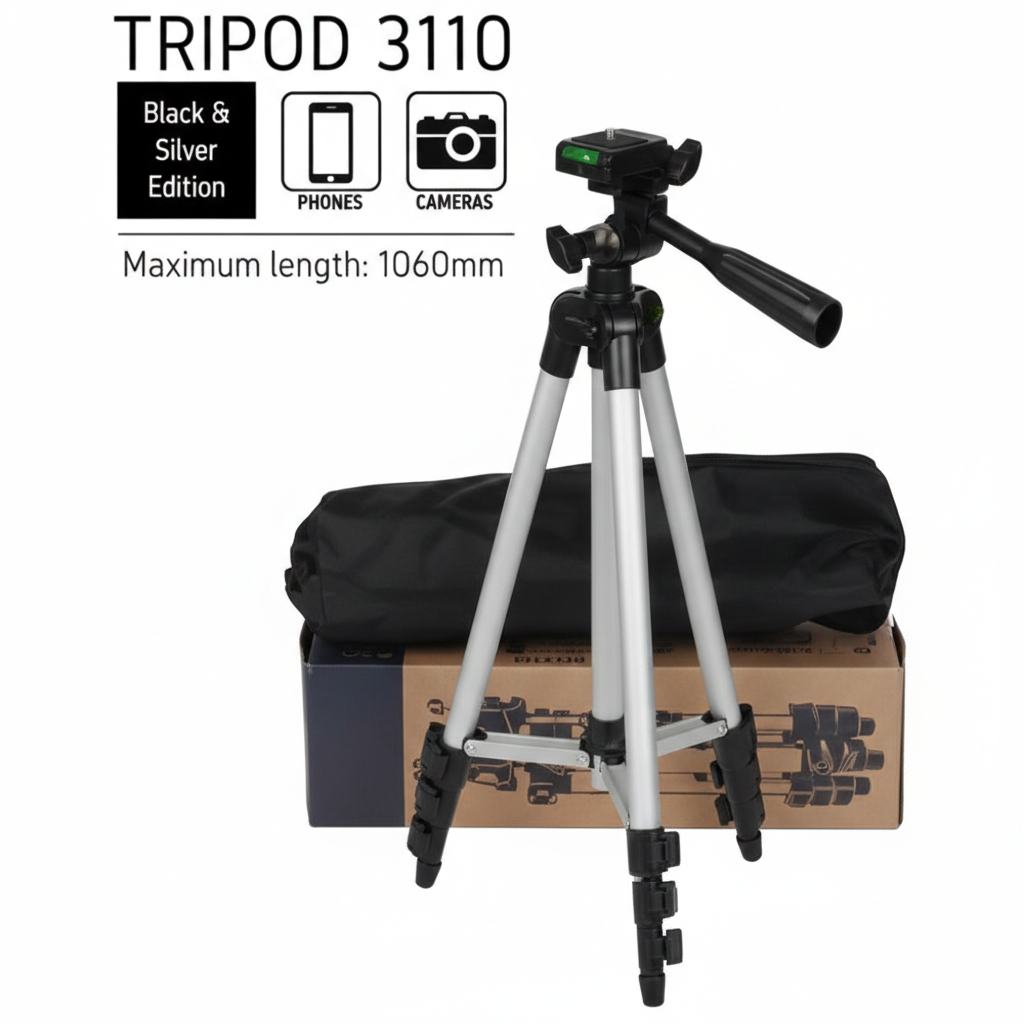 Tripod 3110 Portable Adjustable Aluminium Lightweight Camera Stand Tripod