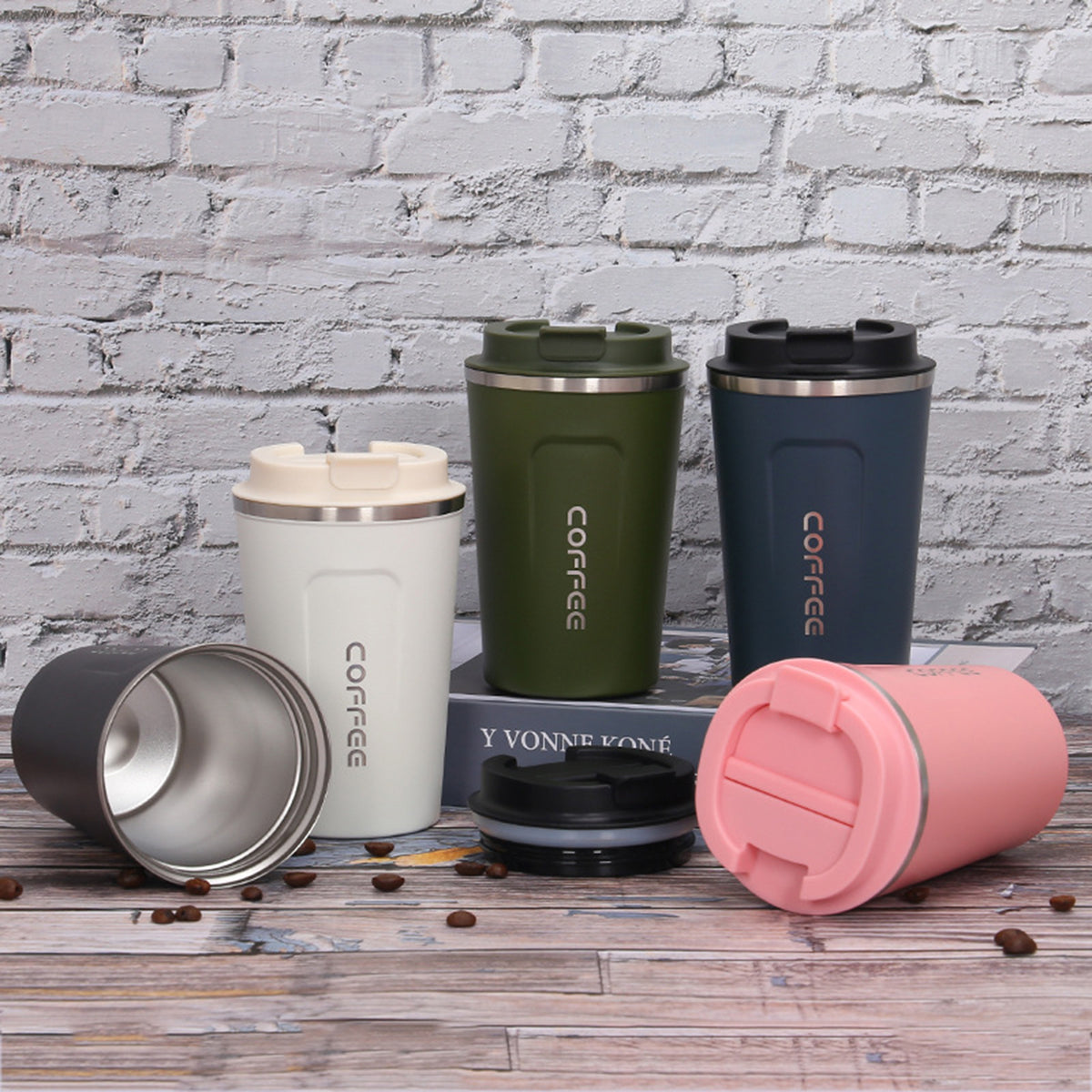 510ml Large-capacity Coffee Cup Keep Heat Stainless Steel Double-layer