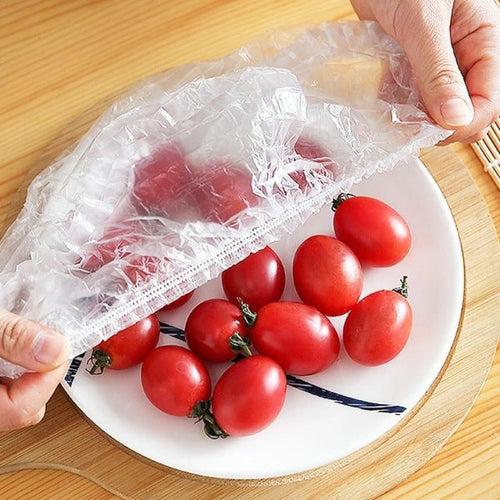 100 PCS Disposable Food Cover Plastic Bags