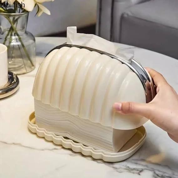 Decorative Shell Tissue Box Case Elegant And Modern Napkin Holder