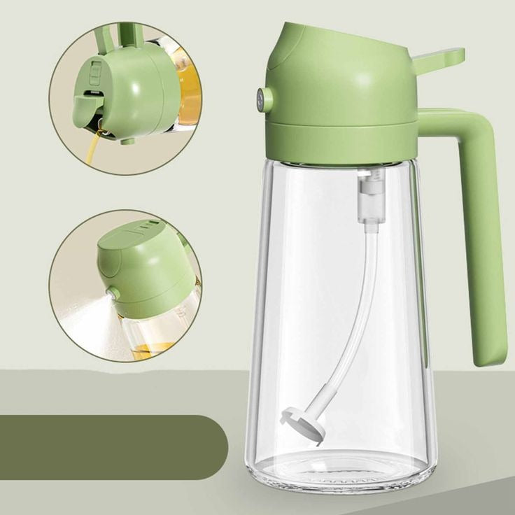 2-in-1 Oil Spray Bottle | Adjustable Mist & Dispenser