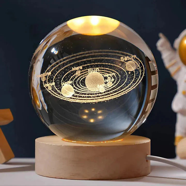 3D Galaxy Crystal Ball Night Light