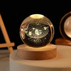 3D Galaxy Crystal Ball Night Light