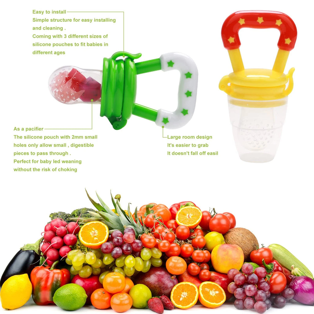 pack of 3 -- Baby Solid Baby Fruit Pacifier Fresh Fruit Feeder Infant Teething